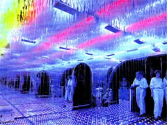 UV-active icicled ceiling